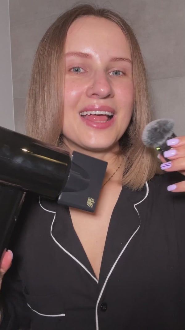 Czarna suszarka skinvibe.pl libra airloom sv-002 3 magnetyczne dysze